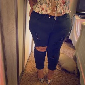 Fashion Nova Curve jeans. “Glistening jeans”